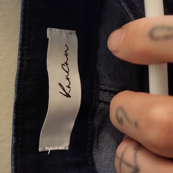 WOMANS NWOT KANCAN JEANS HIGHWAISTED BELLS 11/29 DARK DENIM - Picture 2 of 5